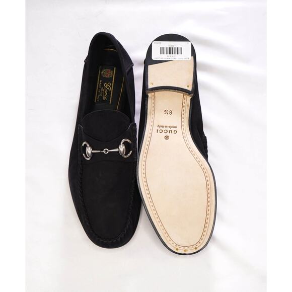 $1,090 GUCCI - Black Suede Unlined Venetian Loafers - US 9 (8.5G) main image 5